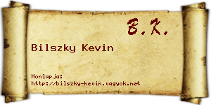 Bilszky Kevin névjegykártya