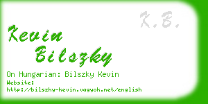 kevin bilszky business card